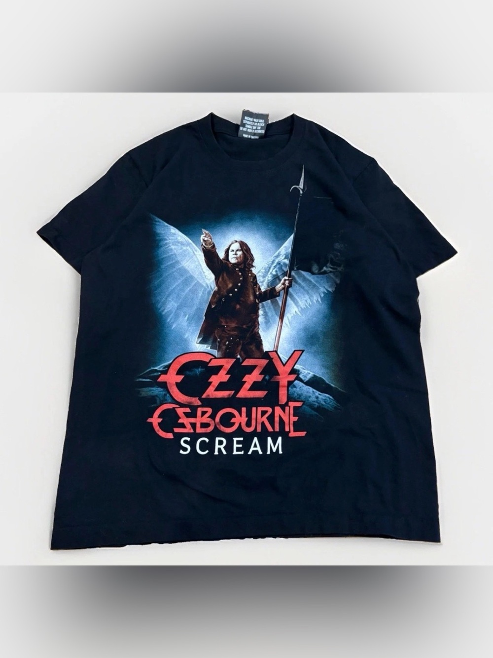 Ozzy Osborne Scream T-Shirt Size Medium Maxx Rock Tag Black Y2K Rock Tee